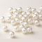 HERZONE ca.800pcs elfenbeinfarbene Perlen zum Basteln,8mm round lose Perlen für Schmuckherstellung, Handwerk, Dekoration (cremeweiß-8mm)