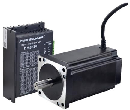 ITCLEYMDZV Nema 34 Open Loop Stepper Electronic Starter Kit 12N.m 6A & Driver DM860I 2.4A-7.2A