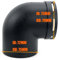 WHARGTSL Entlüftungsauslass for Dieselheizung, 60 mm/75 mm, L-Stück, Winkelstück, Rohrverbinder for Auto, LKW, Van, Camper, Garage(75mm)