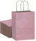 Gcardist Große 16Pcs Rosa Lila Kraftpapier Taschen mit Griffen 33x26x13cm Geschenkpapier Taschen Solid Color Taschen (13x10x5Inch, Große Größe)