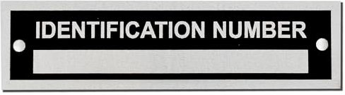 Aluminum Identification/Serial Number Plate Blank