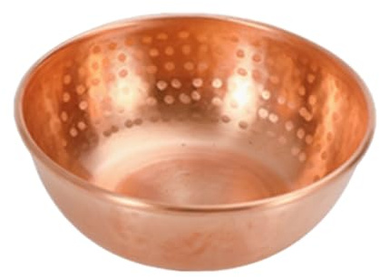 Yiustldd Copper Bowl for Kitchen, Pure Copper 2Mm Thick Flat Bottom Mixing Bowl for Rice Bowls, Soup Bowls, Decorative & Kitchen Serving,copper,12cm