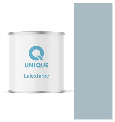 Q UNIQUE Latexfarbe 2L (ca.14m2) Platingrau Innenfarbe Wandfarbe Deckenfarbe Klasse 3 Mattfarbe Scheuerfest Hohe Deckkraft