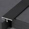 3 Pièces Jonction Plan de Travail, Baguette Sol Stratifié, Bande de Transition le Sol, Barre en T Aluminium, Barre de Seuil Aluminium pour Profile de Finition Carrelage, Joints de Sol(Black,Width 20MM