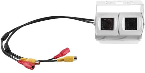 YTVPPKLGG Parkassistent-Rückfahrkamera Auto Dual Lens Weiß Rückfahrkamera RV Twin Einstellbare Winkel Objektiv Rückansicht CCD Kamera für LKW Bus