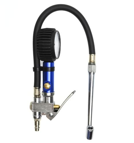 Air Compressor Gun with Gauge Tyre Inflating, 116 PSI, 1/4 Coupling, 450mm Hose