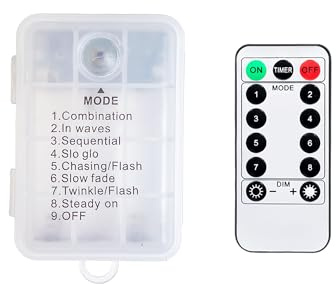 Clearhill Boîtier de Piles pour 3 Piles AA 1,5V avec Interrupteur Marche/Arrêt (Piles Non incluses),8 Modes,Port USB Femelle,IP44,pour Bandes Lumineuses USB 5V,Guirlandes Lumineuses,Rideaux Lumineux