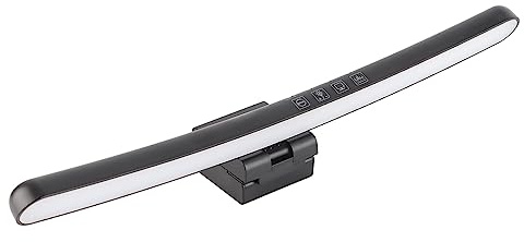 Cocoarm Monitor Light Bar L¨¢mpara de Computadora Pantalla LED Luz de Escritorio con Dise?o ¨®ptico Asim¨¦trico Control T¨¢ctil 3 Temperaturas de Color 2900K-6200K 7 RGB Retroiluminaci¨®n