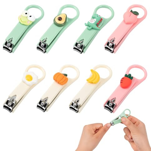 Leikedun 8Pcs Kids Nail Clippers Set, Cartoon Safety | Toddler toenail cutter with anti-slip grip & nail file,safe rounded tips for precise trimming of fingernails,for children