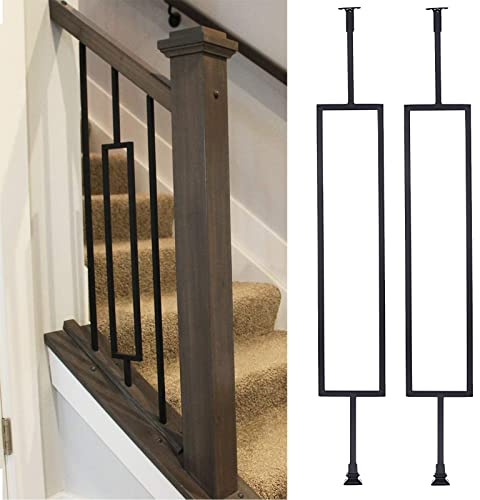 Modern Metal Railing for Home & Garden – Decorative il Wall & Stair Railing Available in 1/2/5/10 Pieces Double Panel Villa Landing Fence Balustrade Posts