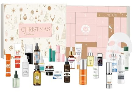 Beauty Adventskalender 2025, Makeup Adventskalender, 24 Tage Essence Weihnachts Countdown-Kalender, Make Up Kits Geschenksets für Frauen (A)