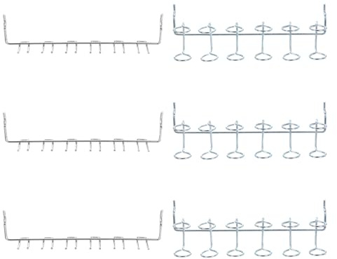 QUARKZMAN 6 Stück Lochplatten-Schraubendreher-Zangen-Halter Silber | Organizer Lochbrett Werkzeug Haken Zubehör Regal Display Mehrfachring Werkzeug Halterungen, Für Werkstatt Laden Werkbank