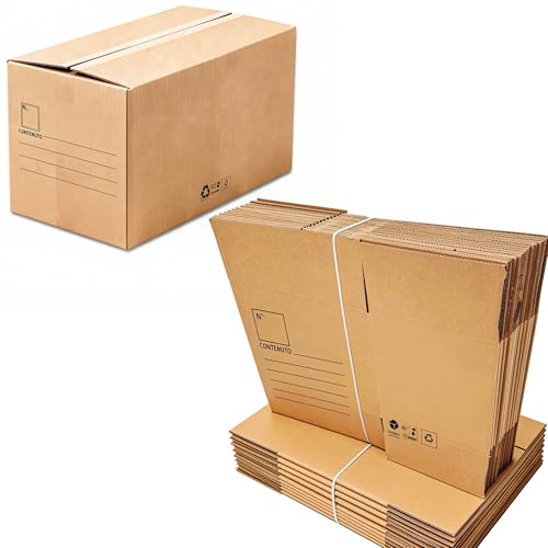 MENKËLL - Scatoloni per Trasloco varie misure - Pack - in Cartone Doppia Onda per Oggetti Fragili - Scatole Generiche Spedizioni, Imballaggi, Trasporti - Supportano Fino a 20kg (15, 60x40x40 cm)