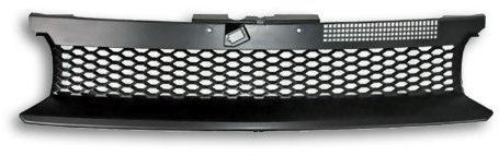 Kühlergrill Sportgrill Gitter Front Grill Emblem Waben Schwarz (Fahrzeugspezifisch)