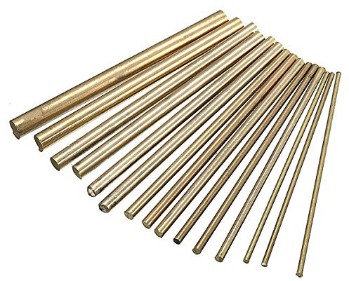 EsportsMJJ 15St 2-8mm Durchmesser Zylinder Messing Stäbe Länge 100mm
