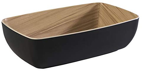 APS Schale „Frida“, 1/4 Bowl, Melamin Schale, für 1,8 Liter Inhalt, 26,5 x 16,2 cm, 7,5 cm Höhe, schwarz