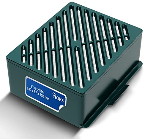 VIOKS Filter Ersatz für Vorwerk Abluftfilterkassette mit Kohlefilter HEPA Filter für Bodenstaubsauger Aktivkohlefilter Vorwerk Zubehör Tiger 251 Vorwerk Tiger Ersatzteile