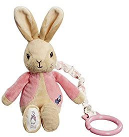Rainbow Designs PO1452 Beatrix Potter Flopsy Jiggle Attachable Peter Rabbit Pram Toy,Pink