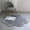QINGLOU Faux Lammfell Schaffell Teppich (60 x 60 cm) Wohnzimmer Schlafzimmer Kinderzimmer/Als Faux Bett-Vorleger oder Matte für Stuhl Sofa (Grau, 60 x 60cm)