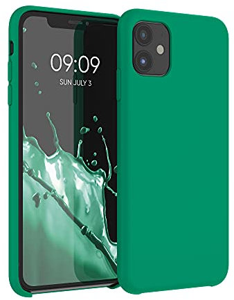 kwmobile Housse Compatible avec Apple iPhone 11 Coque - Housse de téléphone Protection Souple en TPU Silicone - Vert émeraude