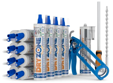 Dryzone Damp Proofing Cream 310ml - DPC Injection Kit: 18m Coverage (9 Wall) - BBA Approved Rising Damp Treatment
