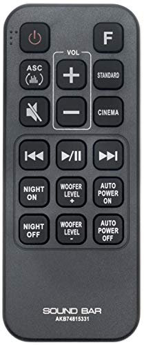 ALLIMITY AKB74815331 Remote Control Replaced for LG Soundbar SH4 SHC4 SPH5B-W