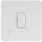 Soho Lighting White Metal Flat Plate 13A Unswitched Connection Unit Flex Outlet Wht Ins Screwless