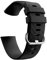 INF Armband für Fitbiti Charge 3/4, Uhrenarmband für Damen und Herren, Silikon, Large, schwarz