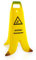 Betriebsausstattung24 Warnaufsteller „Achtung Rutschgefahr“ in Bananenoptik -Kunststoff - Signalgelb - Größe B x H: 33,8 x 60,0 cm - Kennzeichnung von Gefahrenstellen