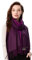 MaaMgic Schal Damen Zweifarbig Stola mit Baumwolle Pashmina Herbst Winter Mehrfarbige Deckenschal MEHRWEG Lila Violett