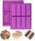 Large Rectangle Granola Bar Silicone Moulds 2PCS 8 Cavity Nutrition Cereal Bar Moulds, Energy Bar Maker for Muffin Brownie Cornbread Cheesecake Pudding Cake and Soap
