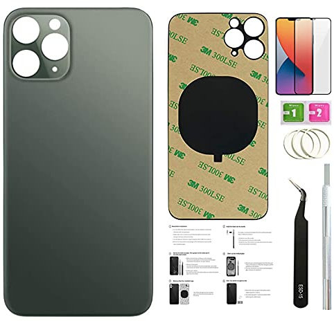 11 Pro Back Glas für iPhone 11Pro Back Cover Glas (5,8 Zoll) mit vorinstalliertem Klebeband und werkzeugen … (Midnight Green)