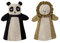 Bloomingville Handpuppe Flynn, braun, Leinen, 2er Set