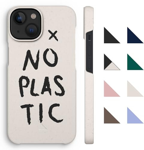 agood company Plant-Based Eco Phone Case, iPhone 13 Mini Case - Biodegradable Phone Case - Slim & Protective - Plastic Free, Zero Waste, Eco Friendly Phone Case - Vanilla White No Plastic Black
