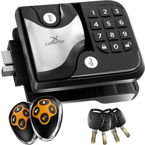 CARMTEK - Serrure de porte d'entrée sans clé à 10 chiffres pour camping-car | Serrure de porte sans clé pour camping-car 2022 | Serrures de porte sans clé pour camping-car avec 2 loquets intérieurs |