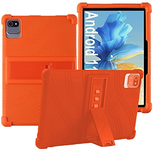 YHFZR Coque pour OUZRS Tab-M1 10 Pouces, Silicone Antichoc Léger Housse de Protection avec Support Stand pour OUZRS Tab-M1 10 Pouces, Orange