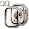 JZK 2-Stück Hülle für Apple Watch Ultra 2 (2023)/Ultra 49MM, Hard PC Ultradünne Glas Schutz Case Rundum Displayschutz für iWatch Ultra/Ultra 2, Starlight