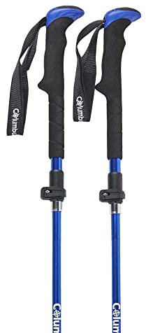 COLUMBUS TRA7075 Small Faltbare Poles Set-New 2023 Wanderstock, Erwachsene Unisex, Mehrfarbig (Mehrfarbig), Einheitsgröße