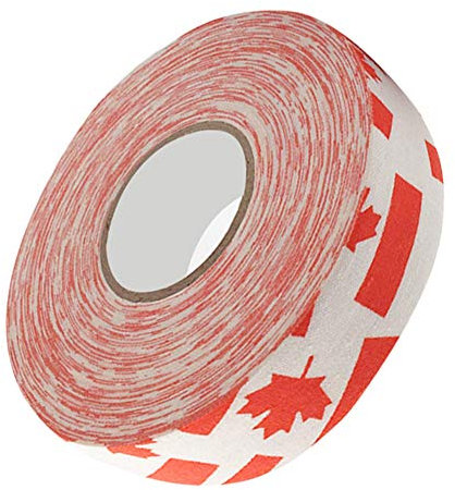 2.5cmx25m Hockeyschläger Tape, Bunte Rutschfestes Hockeyschlägerband Selbstklebendes Eishockey Griffband für Sport(Rotes Ahornblatt)