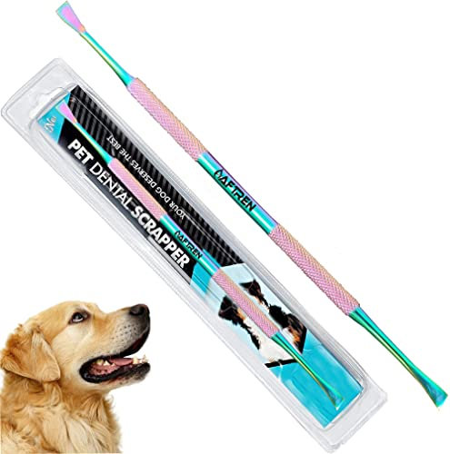 'Raspador dental para perros, rascador de doble cabeza de acero inoxidable, limpieza de dientes, herramientas de cuidado bucal, uso profesional en el hogar para adultos y mascotas'