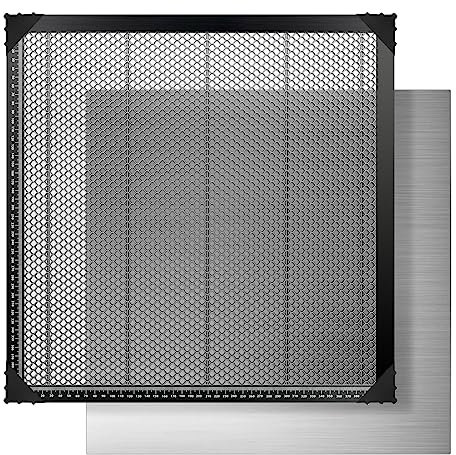 MCWlaser Laser Wabentisch 440x440mm Laser Honeycomb Table Bed 17,3x17,3 Zoll wabenplatte für Lasergravierer Laser Waben Arbeitstisch Honeycomb Wabenplatten mit Metall Unterlage