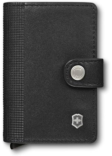 Victorinox Altius, Leather Card Wallet, Portemonnaie mit RFID-Schutz, Swiss Made, Kartenetui, Schwarz