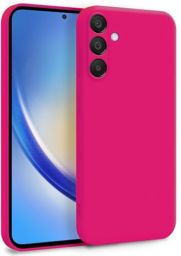 MyGadget Cover per Samsung Galaxy A35 5G - Custodia in Silicone Morbido a Doppio Strato – Case con Protezione Fotocamera & Fodera Interna Antigraffio - Pink