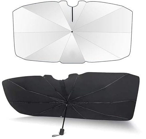 WAIKUB Coche Parabrisas Delantero Parasol Paraguas, para Seat Ateca Cupra Ateca 2017-2024 Anti UV Rayos Protección Calor Parasol Plegable de Coche