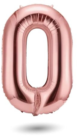 Number 0 Rose Gold Balloons, 40inch Large Foil Giant Digital Balloon For Adults Kids Babys Birthday Party Wedding Anniversary Celebration Supplies Decoration – Big