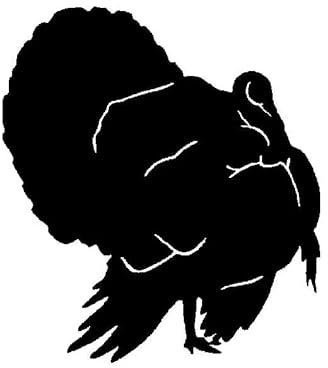 JIFENLI Autoaufkleber 15,1 cm * 16,9 cm Tier Truthahn Persönlichkeit Vogel Jagd Vinyl Auto Aufkleber Aufkleber Grafik