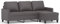 ULUYYUC Chaiselongue Camping Sofa Schlafcouch Ecksofa - 3-Sitzer-Sofa mit Hocker Grau 180 cm Kunstleder für Lounge Party Garten Terrasse