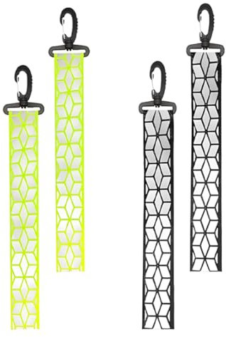 YAPKOLV 4 Stück Reflektierende Anhänger, Reflektor Anhänge, Anhänger schulranzen reflektor, running reflektoren, Reflektor Kinder, Reflektierende Schlüsselanhänger für Schulranzen Rucksack Joggen