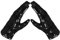 Lusofie Pailletten Handschuhe Glitzer Schwarz Strass für Damen Performance Tanz Glitzer Handschuhe Kostüm Party Accessoires Modisch Halloween Kostüm Handschuhe Pailletten