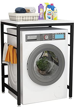 Étagère à linge pour machine à laver et sèche-linge sur pied pour sèche-linge et machine à laver, gain de place.